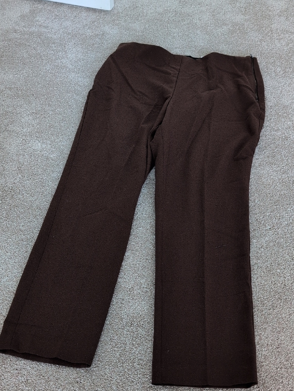 Nine West Dark Brown Side-Zip Dress Pants